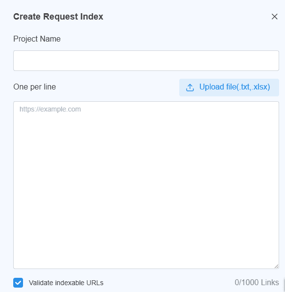 Lightning-fast URL Indexing